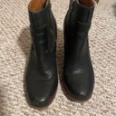 Kork-Ease  Michelle Black Leather Ankle Wedge Boots- Size 10 Photo 3