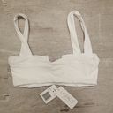 l*space 💕L*💕 Ribbed Lee Lee Bikini Top ~ White Medium NWT Photo 15