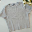 ZARA Cropped White T-shirt Photo 3