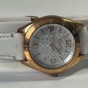 Coach  14501601 Slim Boyfriend Rose Gold White Leather Watch Authentic Photo 1