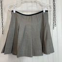 Theory  Womens Wool Blend Grey Pleated Mini Skirt Size 0 Photo 0