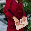 VICI Burgundy Ruffle Maxi Dress Photo 3