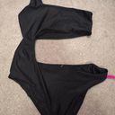 LA Hearts Black One Piece Bathing Suit Photo 0