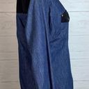 Harley Davidson Womens Harley-Davidson Blue Denim Snap Shirt Black Faux Suede Accents Size M Photo 5