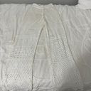 White Crotchet Cover Up Pants Photo 0