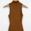 Naked Wardrobe  Turtleneck Lightweight Knit Top in Light Brown Women's XS Photo 3