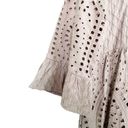 Hidden Alley  Dress Midi Eyelet Lace Babydoll Dress Cocoa Brown Womens Size Small Photo 6