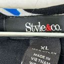 Style & Co 5/$25  black & blue blouse size XL Photo 1