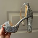 Silver Sparkly Heels Size 7 Photo 0