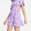 Daisy Street  Lavender & White Floral Mini Dress with Cutouts, NWT Photo 0