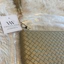 NWT Virginia Wolf Gold woven clutch Photo 2