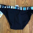 Jag jeans NEW NWT  Solid Black Blue White Belted Stripe Y2K Bikini BOTTOM Small S Photo 7