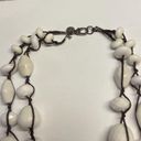 Talbots Signed T -  White / Brown Statement Costume Necklace Bead / Beaded Photo 7