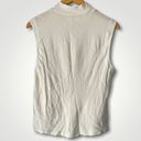 Rebecca Taylor NWT  Ivory White Mock Neck Sleeveless Wool-Blend T-Shirt Photo 6