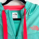 The North Face Hoodie Women's Full Length Zip Jacket Green  and Orange X Large Photo 2