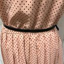 Bordeaux  Los Angeles lightweight dress in peach and black polka dots.  W/belt L Photo 7