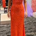 Scala NWT Orange Prom Dress Photo 9