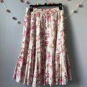 Coldwater Creek  Floral Linen A-Line Pleated Skirt Photo 2