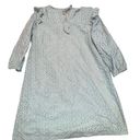 cupio  Blossom Sleeve Sage Green Eyelet Floral Dress Photo 3