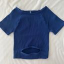 Free People Movement blue  "cut it out" baby tee Photo 0