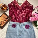 secret treasures maroon lace floral cami Photo 5