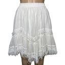 Rococo  Sand Cia Mini Skirt White Crochet Fringe Lace Off White size XS Photo 0