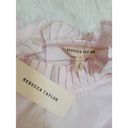 Rebecca Taylor NWT  Size 6 100% Cotton Blouse Sakura Ruffle in Pink Photo 4