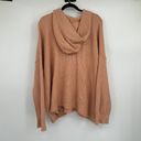 Aerie  Orange Oversized V-Neck Hooded Pullover Sweater Size XL Photo 4