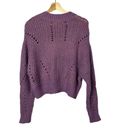 Elizabeth and James  Purple Shimmer Crewneck Sweater XS Photo 12