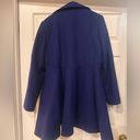 Apt. 9  flared wool double breasted coat XL royal blue Photo 2