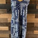 Blue Midi Blue Bandana Sfera Casuals Sleeveless V Neck Dress Size XL Photo 2