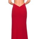 La Femme  27126 Red Side Cut Out Strappy Back Gown 4 Photo 1