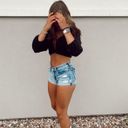 SO Light Washed Ripped Jean Shorts Photo 1