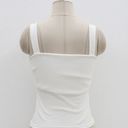 White square neck tank top Size M Photo 8