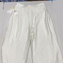 CeCe  Womens White Zippered Belted Gaucho Wear To Work Wide Leg Pants 6 (b13) Photo 5
