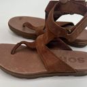 Sorel  Torpeda Ankle Strap Sandals Rustic Brown Leather Thong Gladiator Women's 8 Photo 2