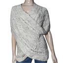 Anthropologie Sleeping on Snow  Women’s Size M L Heather Gray Chunky Wrap Sweater Photo 1