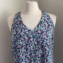 Loft  Blue Bird Print Swing Dress Size Medium NEW Photo 2