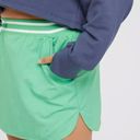 Aerie AE  Sporty Nylon Track Skirt Green Neon Stripe Athletic Exercise Small Photo 2