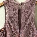 City Triangles Women’s Glitter Mauve Lace Beaded Short Cocktail Dress Size 7 Photo 2