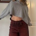 Nordstrom Vintage raw hem grey crop with collar Photo 2