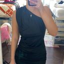 One Shoulder Mini Dress Black Size M Photo 0