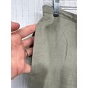 J.Jill  Womens Pants Sz M Petite Sage Green 100% Linen Ruffle Hem Cottage Cropped Photo 2