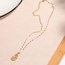 18K Gold Plated Crystal Flower Pendant Necklace for Women Photo 2