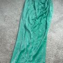 Selfie Leslie Moonstone Slide Slit Strappy Back Middy Green Dress  Photo 3