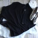 Nine & Co. Black Ribbed Sequin Detail Christmas Holiday Sweater Photo 5