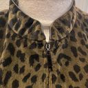 Kasper & Company ASL Leopard Print Velour Zip Up Jacket Sz 10 Cotton Photo 3