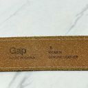 Gap  Silver Metallic Double Buckle Genuine Leather Belt Size Small S Womens Photo 3