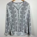 Joie Soft  Blouse Womens Small Black White‎ Button Down Snake Print Dane Photo 11