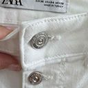 ZARA NEW  White High Waisted Flared Jeans Button Fly Frayed Hems Size 4 Photo 5